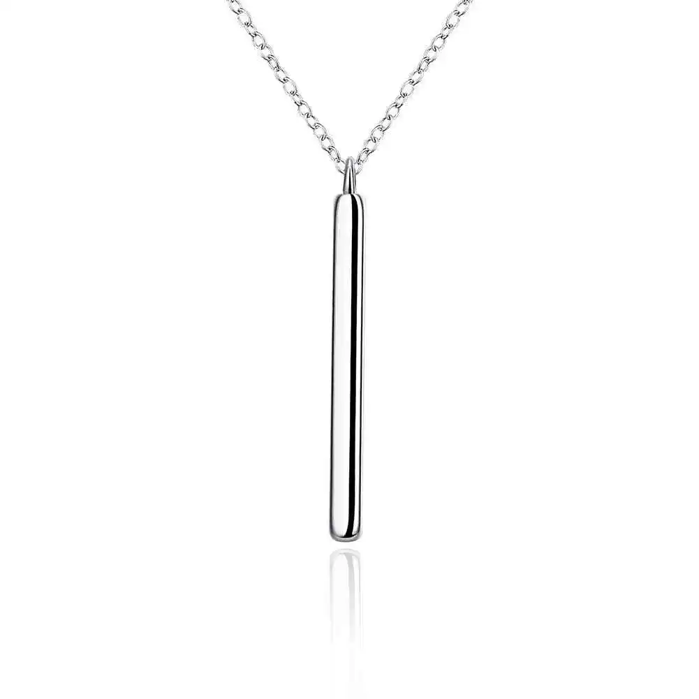 Fashion silver plated simple 4.5cm long stick Straight pendant 18inch necklace chain wholesale women wedding jewelry CP222
Fashion silver plated simple 4.5cm long stick Straight pendant 18inch necklace chain wholesale women wedding jewelry CP222