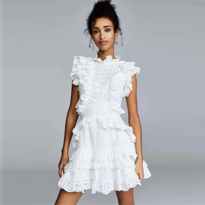 Elegant Dress 2019 Summer Dress Sleeveless Sexy Lace Dress Women Cascding Ruffle Clubwear Mini Evening Party Dress Vestidos
Elegant Dress 2019 Summer Dress Sleeveless Sexy Lace Dress Women Cascding Ruffle Clubwear Mini Evening Party Dress Vestidos