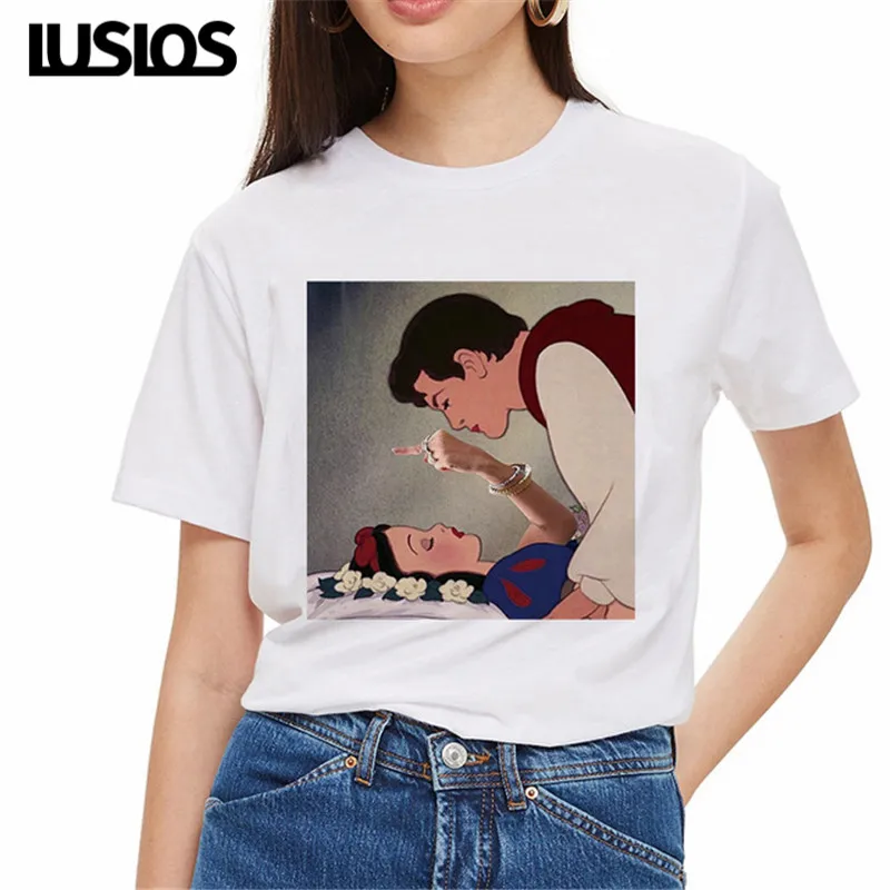 LUS LOS Prince Want to Kiss and Wake Up Snow White Funny Pattern Printed White Colour Tees Cotton T-Shirts Fashion Style
LUS LOS Prince Want to Kiss and Wake Up Snow White Funny Pattern Printed White Colour Tees Cotton T-Shirts Fashion Style