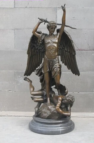 003826 16"Western Bronze ART Jehovah Lord subdue real devil Fallen Angels statue
003826 16"Western Bronze ART Jehovah Lord subdue real devil Fallen Angels statue