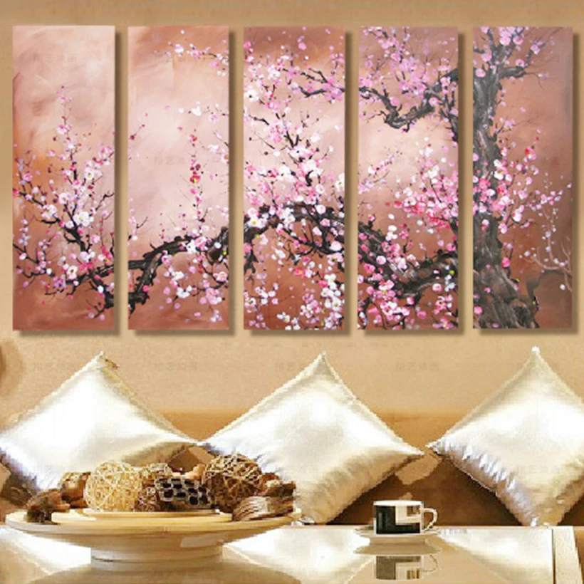 5 Piece Canvas Art Painting Home Decoration Wall Art Canvas Plum Oil Painting Picture Print On Canvas for Living Room No Frame
5 Piece Canvas Art Painting Home Decoration Wall Art Canvas Plum Oil Painting Picture Print On Canvas for Living Room No Frame
