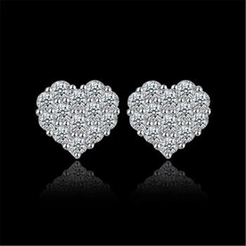 925 Sterling Silver Heart Stud Earrings White Enamel Compatible with Jewelry with Cubic Zirconia
925 Sterling Silver Heart Stud Earrings White Enamel Compatible with Jewelry with Cubic Zirconia