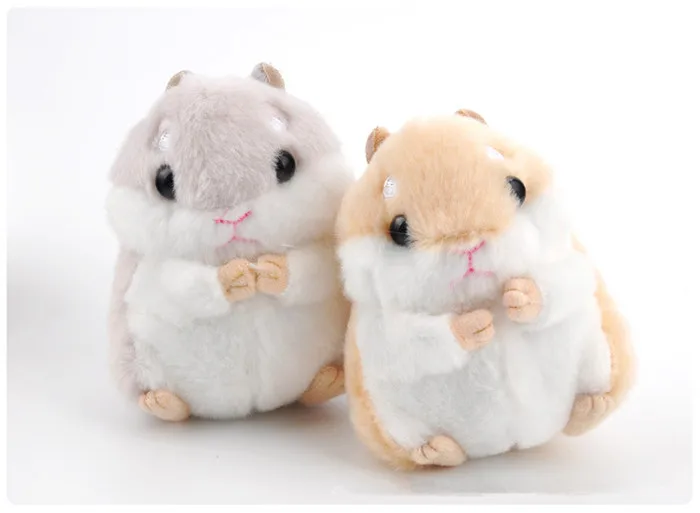Fashion Cute Cartoon Animal Plush Hamster Toys Key Chain Ring Woman Faux Rabbit Fur Pom Pom Keychain Bauble Plush Mouse Dolls (19)