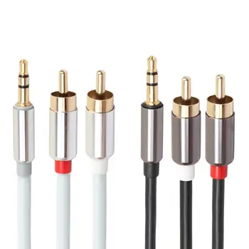 3.5mm Male to 2 RCA Male Audio Cable Aluminum Alloy Shell Audio Adapter Converter Splitter Cables Cord Wire Line for Amplifier
3.5mm Male to 2 RCA Male Audio Cable Aluminum Alloy Shell Audio Adapter Converter Splitter Cables Cord Wire Line for Amplifier