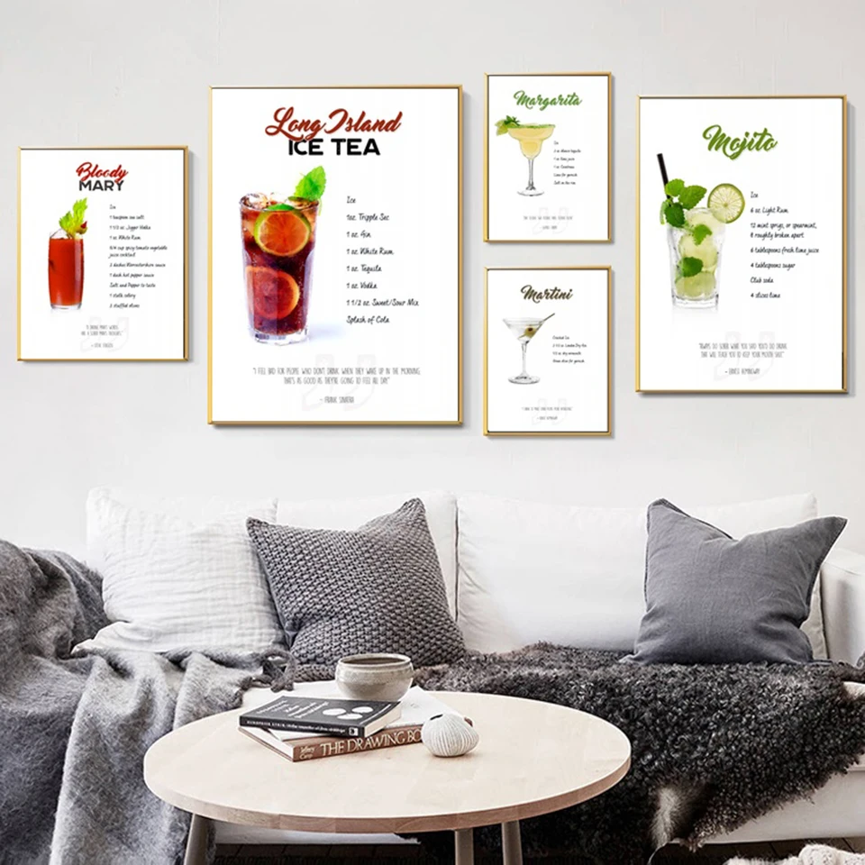 Spray Painting HD Canvas Wall Art Drinks And Cocktails Poster Calligraphy Nordic Home Decor Modular Bedroom Printed Hang Picture
Spray Painting HD Canvas Wall Art Drinks And Cocktails Poster Calligraphy Nordic Home Decor Modular Bedroom Printed Hang Picture