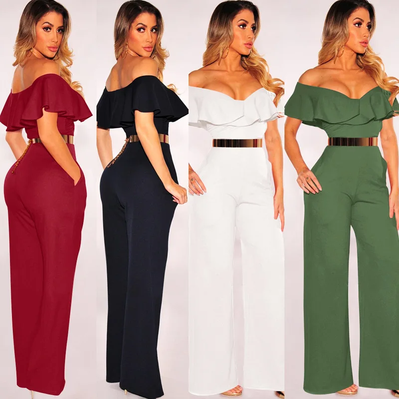 2019 Summer New Women's Sexy Ruffled Jumpsuit Casual V-neck Plus Size Jumpsuits
2019 Summer New Women's Sexy Ruffled Jumpsuit Casual V-neck Plus Size Jumpsuits