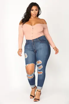 Stretch Mid Waist Hole Jeans Female Scratch Worn Vintage Causal Pencil Pants Ripped Cuffs Women Jeans Plus Size L-5XL
Stretch Mid Waist Hole Jeans Female Scratch Worn Vintage Causal Pencil Pants Ripped Cuffs Women Jeans Plus Size L-5XL