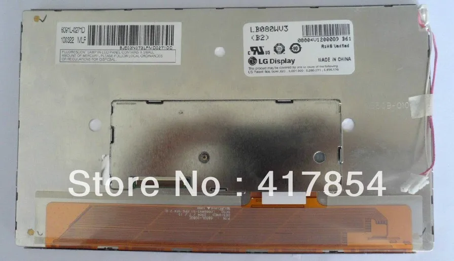 Free shipping original 8.0 inch for LB080WV3(B2) LB080WV3-B2 LB080WV3 B2 LED LCD screen display panel module
Free shipping original 8.0 inch for LB080WV3(B2) LB080WV3-B2 LB080WV3 B2 LED LCD screen display panel module