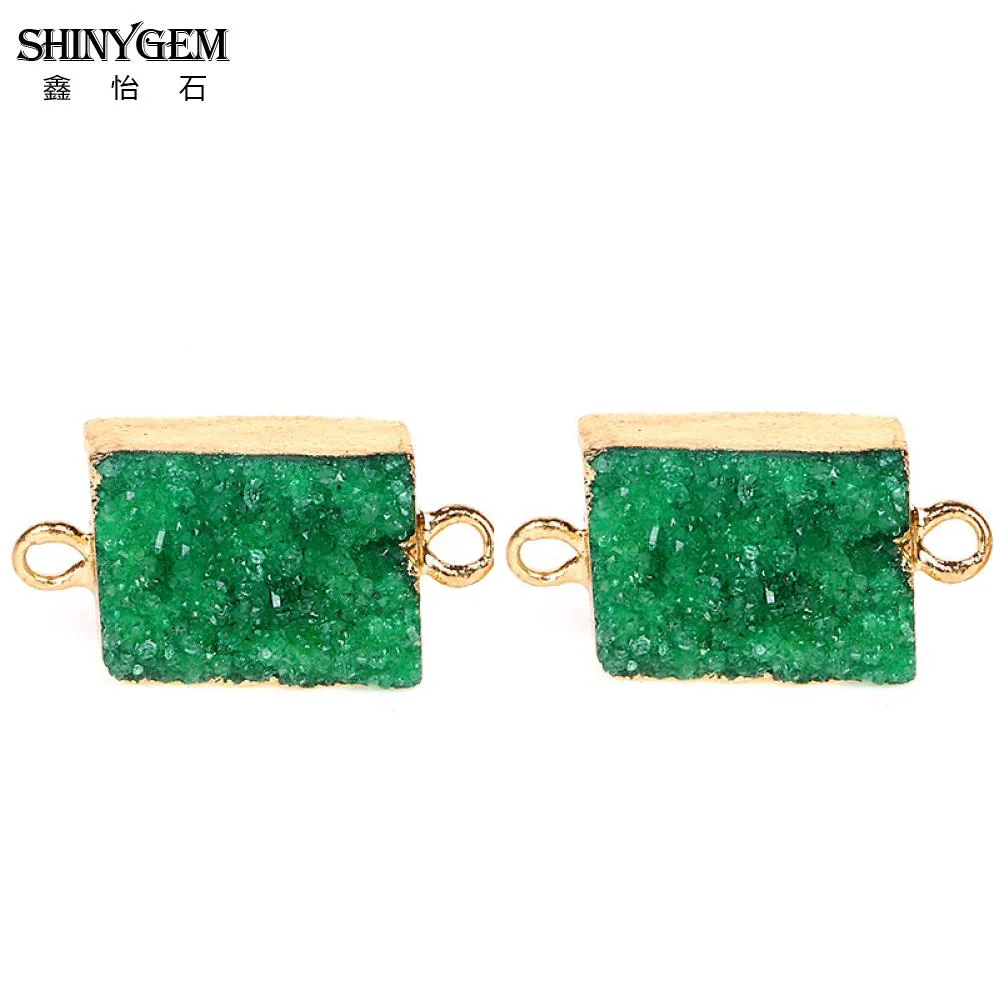 ShinyGem Rectangle Druzy Connectors Charms For Jewelry Making Purple Green White Natural Stone Connectors DIY Earrings 2pcs/Pair
ShinyGem Rectangle Druzy Connectors Charms For Jewelry Making Purple Green White Natural Stone Connectors DIY Earrings 2pcs/Pair