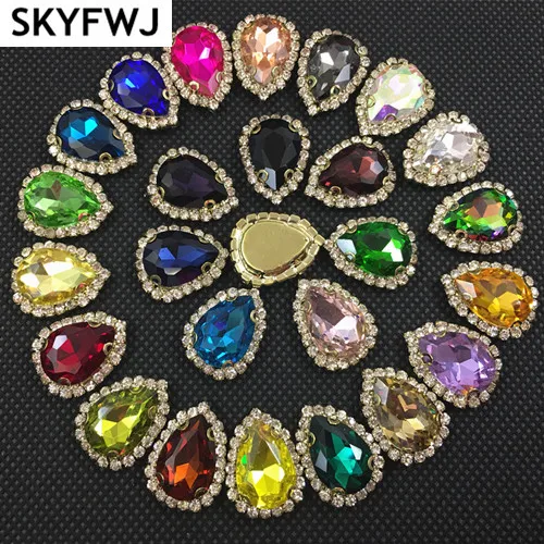 10x14,13x18,18x25mm Water Drops Glass Gold Claws Drilling Crystal Sew On Rhinestone Teardrop Crystals DIY Clothing Accessories
10x14,13x18,18x25mm Water Drops Glass Gold Claws Drilling Crystal Sew On Rhinestone Teardrop Crystals DIY Clothing Accessories