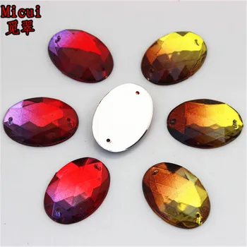 Micui 50Pcs 18*25mm Double color Oval Acrylic Rhinestones Crystal Flatback Gems For Clothes Dress Sew On ZZ94
Micui 50Pcs 18*25mm Double color Oval Acrylic Rhinestones Crystal Flatback Gems For Clothes Dress Sew On ZZ94
