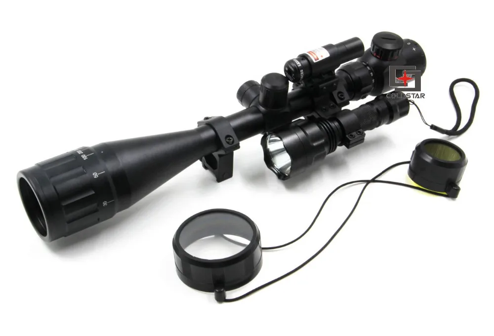 1set Hunting Compact Combo 6-24x50AOE Hunting Rifle Scope w/ Laser & CREE T6 LED Hunting Flashlight 5Mode C8 Torch Flash Light
1set Hunting Compact Combo 6-24x50AOE Hunting Rifle Scope w/ Laser & CREE T6 LED Hunting Flashlight 5Mode C8 Torch Flash Light