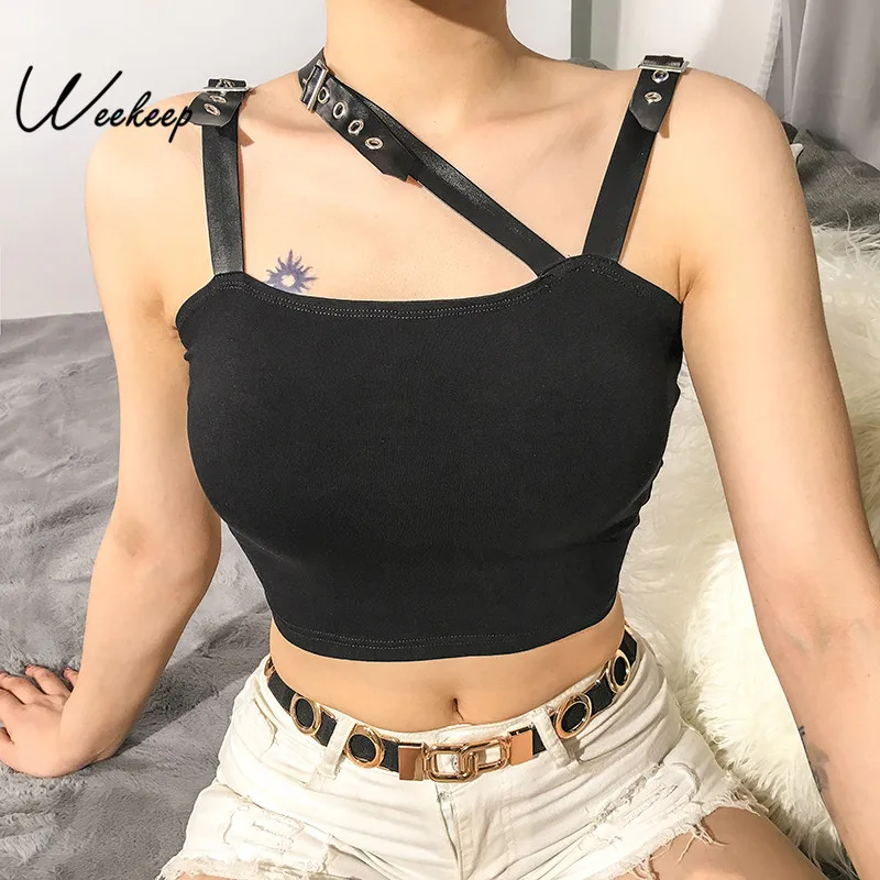 Weekeep Black Cropped Streetwear Tank Top Women 2019 Sexy Strap Bralette Summer Knitted Backless Crop Top
Weekeep Black Cropped Streetwear Tank Top Women 2019 Sexy Strap Bralette Summer Knitted Backless Crop Top