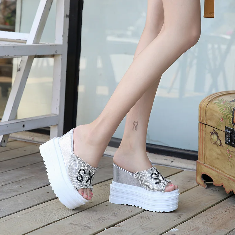 Women 13 cm High Heel Beep Toe Sandals Slippers
Women 13 cm High Heel Beep Toe Sandals Slippers