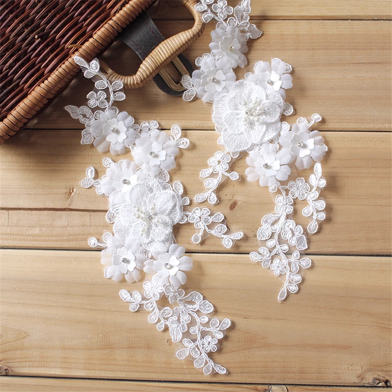 DoreenBeads 1Pair White Flower Embroidery Beaded Patch Sew On Patches for Bride Wedding Dress Women Garment DIY Supplies 26x11cm
DoreenBeads 1Pair White Flower Embroidery Beaded Patch Sew On Patches for Bride Wedding Dress Women Garment DIY Supplies 26x11cm