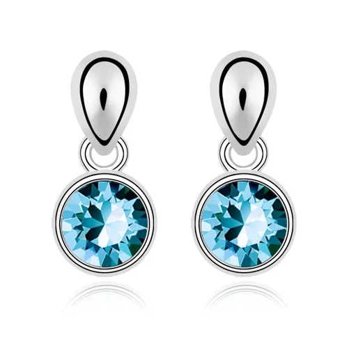 Fashion Simple Crystals from Swarovski Dangle Earrings For Women Round Shaped Shinning Drop Earrings Brincos Female Jewelry
Fashion Simple Crystals from Swarovski Dangle Earrings For Women Round Shaped Shinning Drop Earrings Brincos Female Jewelry