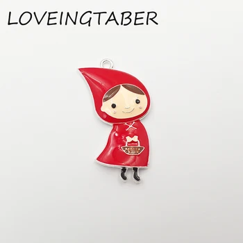 Newest 45mm*27mm 10pcs /lot Full Enamel Red Girl with Basket Pendant For Kids Neckalce Making
Newest 45mm*27mm 10pcs /lot Full Enamel Red Girl with Basket Pendant For Kids Neckalce Making