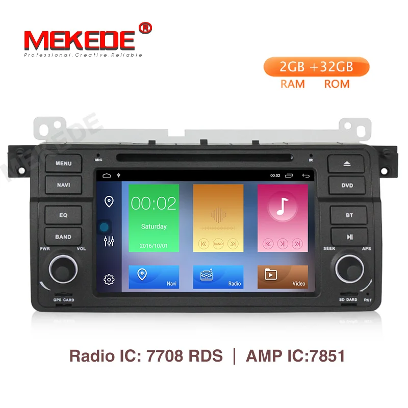 MEKEDE Car Multimedia player Android 9.1 GPS Autoradio 1 Din Stereo System For BMW/E46/M3/Rover/3 Series RAM 2G WIFI FM Radio
MEKEDE Car Multimedia player Android 9.1 GPS Autoradio 1 Din Stereo System For BMW/E46/M3/Rover/3 Series RAM 2G WIFI FM Radio