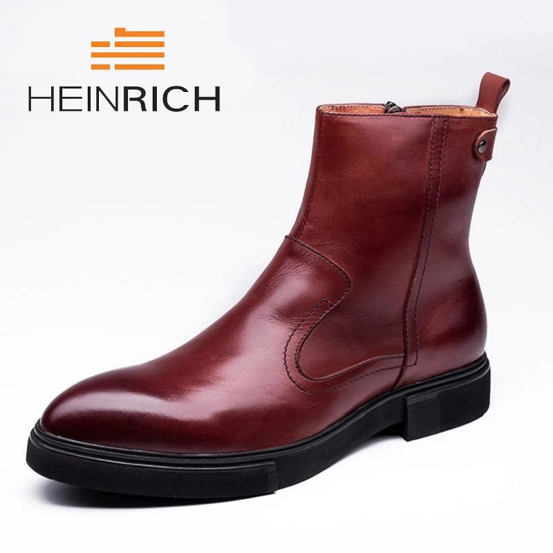 HEINRICH Winter High Quality Men Geuine Leather Shoes Black Retro Men Boots Genuine Leather Male Boots Ankle Shoes
HEINRICH Winter High Quality Men Geuine Leather Shoes Black Retro Men Boots Genuine Leather Male Boots Ankle Shoes