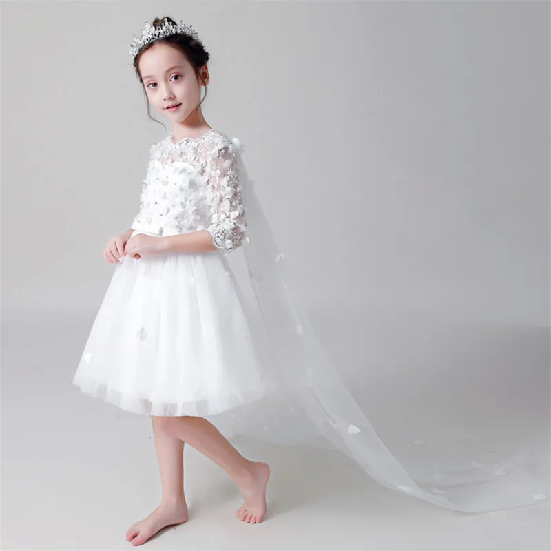 New Sweet White Children Girls Appliques Birthday Wedding Party Long Mesh Prom Dress Baby Toddler Host Dance Tutu Costume Dress
New Sweet White Children Girls Appliques Birthday Wedding Party Long Mesh Prom Dress Baby Toddler Host Dance Tutu Costume Dress