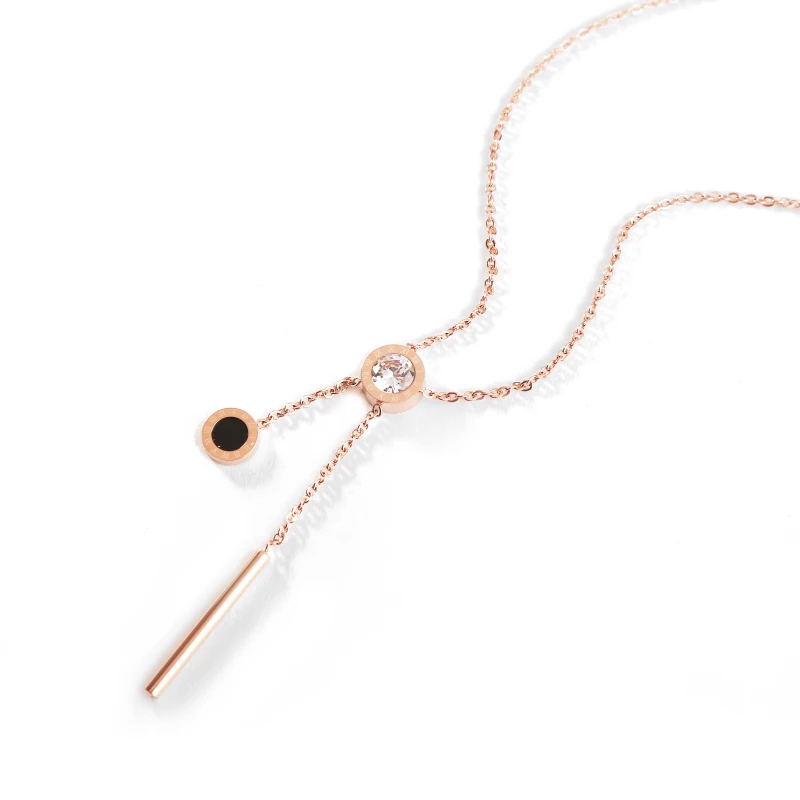 Metal titanium rose gold chain simple style ladies necklace initial necklace personality pendant necklace necklace high-end
Metal titanium rose gold chain simple style ladies necklace initial necklace personality pendant necklace necklace high-end