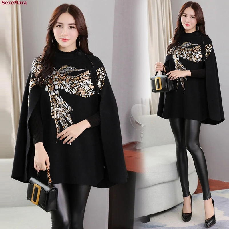 MexeMara fashion The New Autumn And Winter Sleeve cloak Bat type knitting Sweater free Shipping
MexeMara fashion The New Autumn And Winter Sleeve cloak Bat type knitting Sweater free Shipping