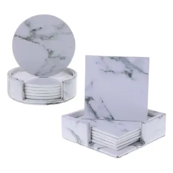 6pcs/set Marble Leather Round Square Drink Coasters Placemat Cup Mat Pad Holder Kitchen Tableware
6pcs/set Marble Leather Round Square Drink Coasters Placemat Cup Mat Pad Holder Kitchen Tableware