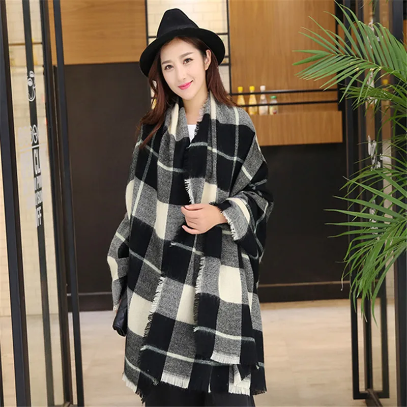 Winter Plaid Scarf for Women Warm Cashmere Stole Brand Shawl and Thick Wool Blanket and Wraps
Winter Plaid Scarf for Women Warm Cashmere Stole Brand Shawl and Thick Wool Blanket and Wraps