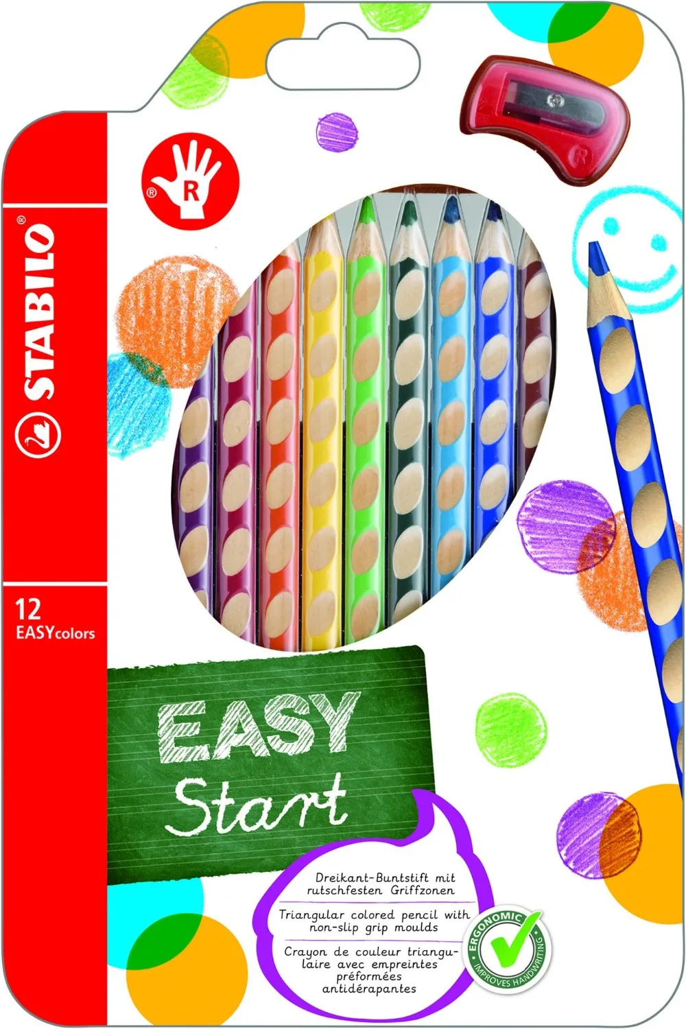 STABILO EASYcolours Ergonomic Coloring Pencil for Right/Left Handed Assorted 12 Colors Wallet
STABILO EASYcolours Ergonomic Coloring Pencil for Right/Left Handed Assorted 12 Colors Wallet