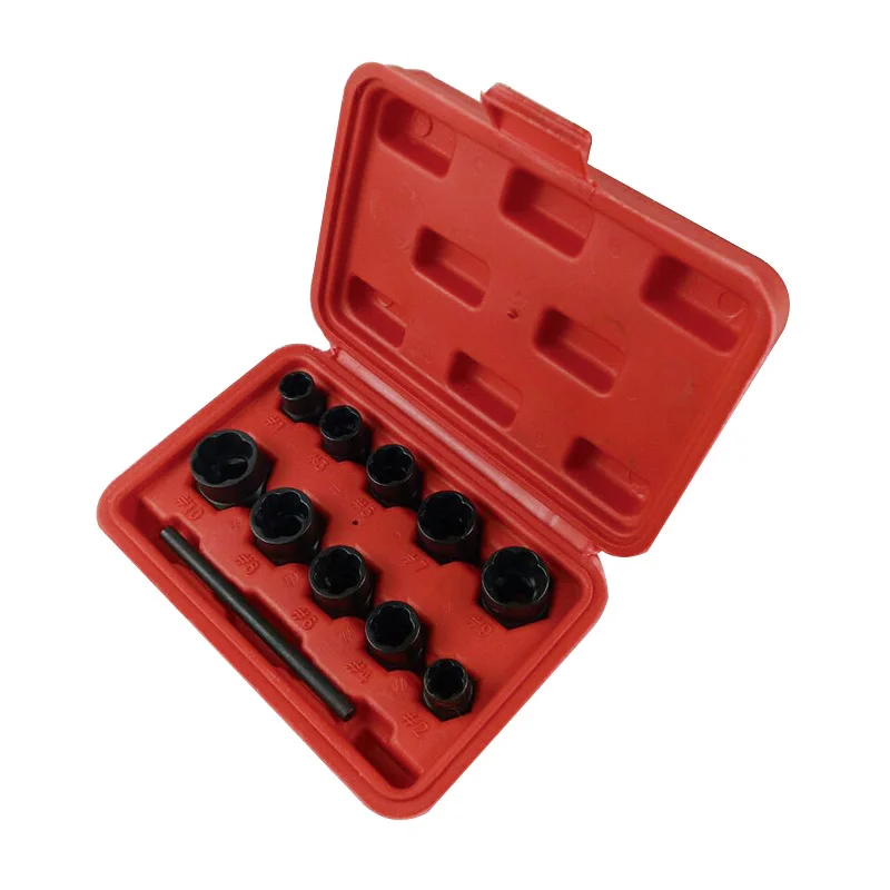 High Quality 11-piece Set Nut Extractor Nut Extractor Set 11-piece nut extractor Tools set
High Quality 11-piece Set Nut Extractor Nut Extractor Set 11-piece nut extractor Tools set