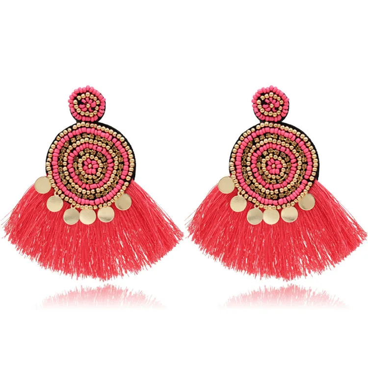 Bohemian style Beaded Tassel Earrings for Women red Big Statement Earrings Female 2019 Wedding Fringe Hanging Earrings Jewelry
Bohemian style Beaded Tassel Earrings for Women red Big Statement Earrings Female 2019 Wedding Fringe Hanging Earrings Jewelry