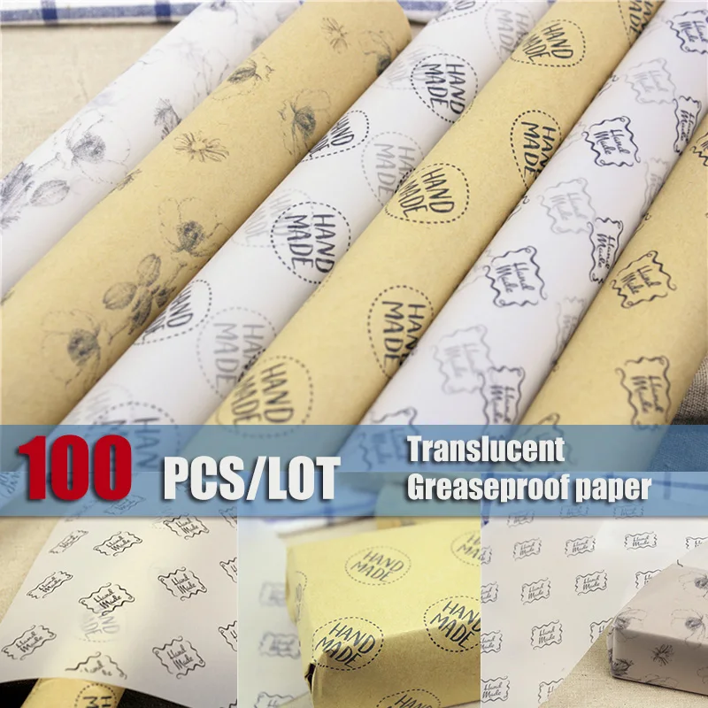100PCS Meat packing Greaseproof wrapping paper Parchment translucent handmade soap biscuits cookies gift wrapping oil paper
100PCS Meat packing Greaseproof wrapping paper Parchment translucent handmade soap biscuits cookies gift wrapping oil paper