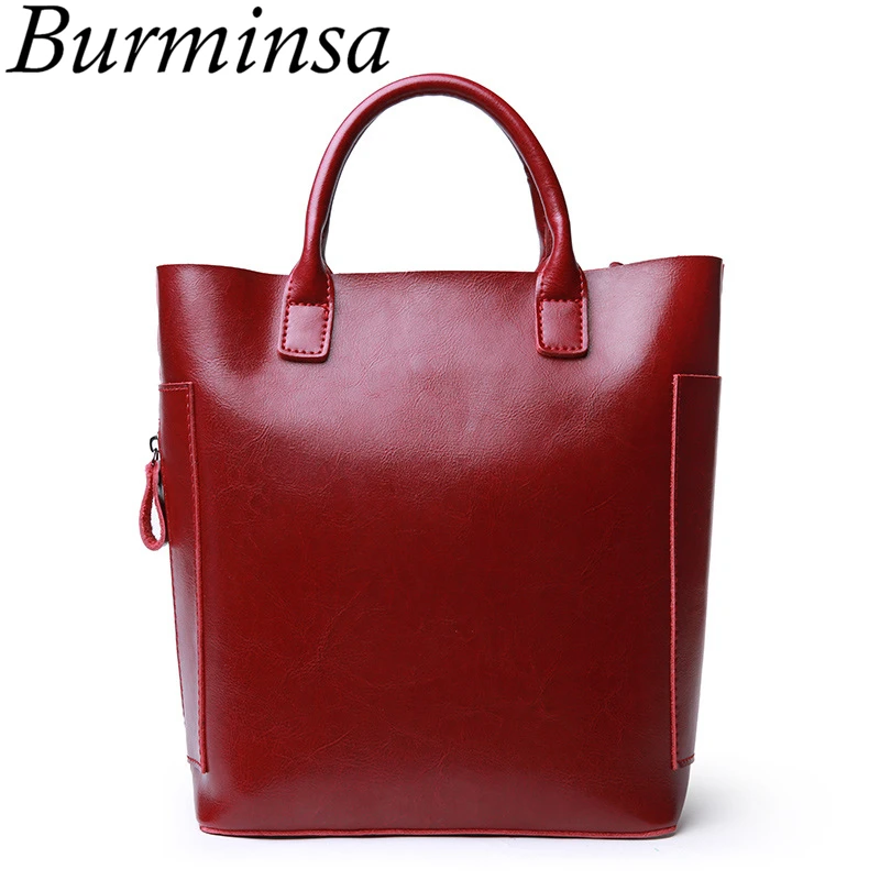 Burminsa Genuine Leather Bags Bucket Shopping Tote Bags Designer Handbags Ladies Vintage Shoulder Crossbody Bags For Women 2019
Burminsa Genuine Leather Bags Bucket Shopping Tote Bags Designer Handbags Ladies Vintage Shoulder Crossbody Bags For Women 2019