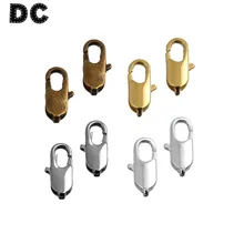 DC 50pcs Metal Flat Lobster Clasps 12x5mm Broze/Gold/Rhodium/Silver For DIY Jewelry Making Keychain/Bracelet Accessories
DC 50pcs Metal Flat Lobster Clasps 12x5mm Broze/Gold/Rhodium/Silver For DIY Jewelry Making Keychain/Bracelet Accessories