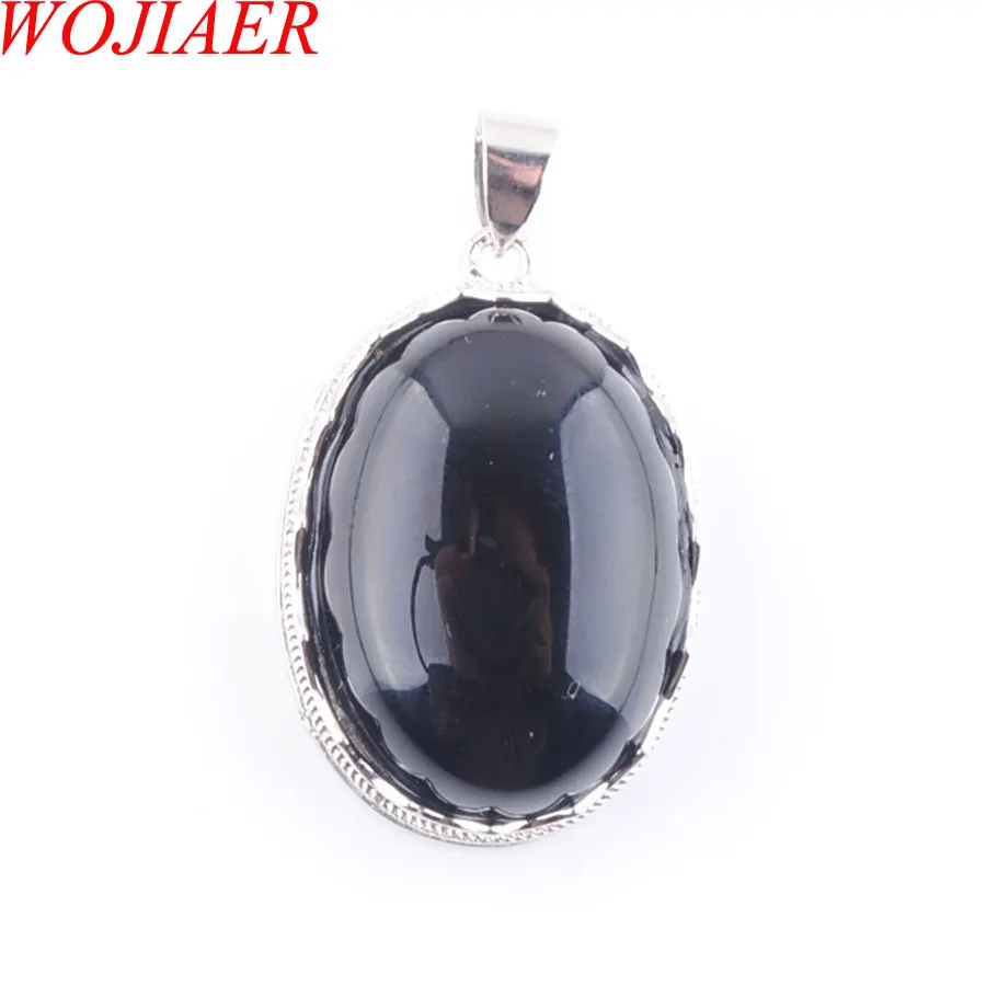 WOJIAER 2019 Love Summer Egg Shape Decoration Black Agates Stone Statement Suspension Charms Pendant Female Gift PN3336
WOJIAER 2019 Love Summer Egg Shape Decoration Black Agates Stone Statement Suspension Charms Pendant Female Gift PN3336