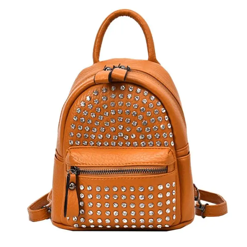 Rivet Rhinestone Backpack Women Leather Bag Messenger Vertical Square Knapsack Women's Travel Shoulder Bags Bolsas Mochila Mujer
Rivet Rhinestone Backpack Women Leather Bag Messenger Vertical Square Knapsack Women's Travel Shoulder Bags Bolsas Mochila Mujer