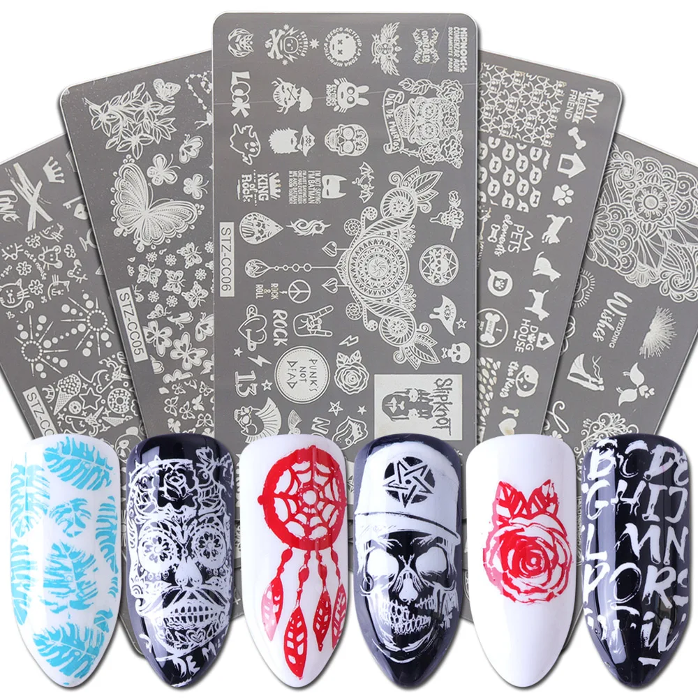 1pcs Nail Art Stamping Plates Template Lace Image Flora Skull Dream Catcher Butterfly Stencils Polish Transfer Tool JISTZCC01-14
1pcs Nail Art Stamping Plates Template Lace Image Flora Skull Dream Catcher Butterfly Stencils Polish Transfer Tool JISTZCC01-14