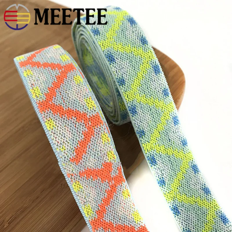 Meetee 3 метра 2 5 см толстая эластичная лента жаккардовое украшение Резиновая