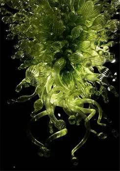 LR744-Antique Green Colored Hotel Decor Artistic Blown Glass Chandelier 
LR744-Antique Green Colored Hotel Decor Artistic Blown Glass Chandelier