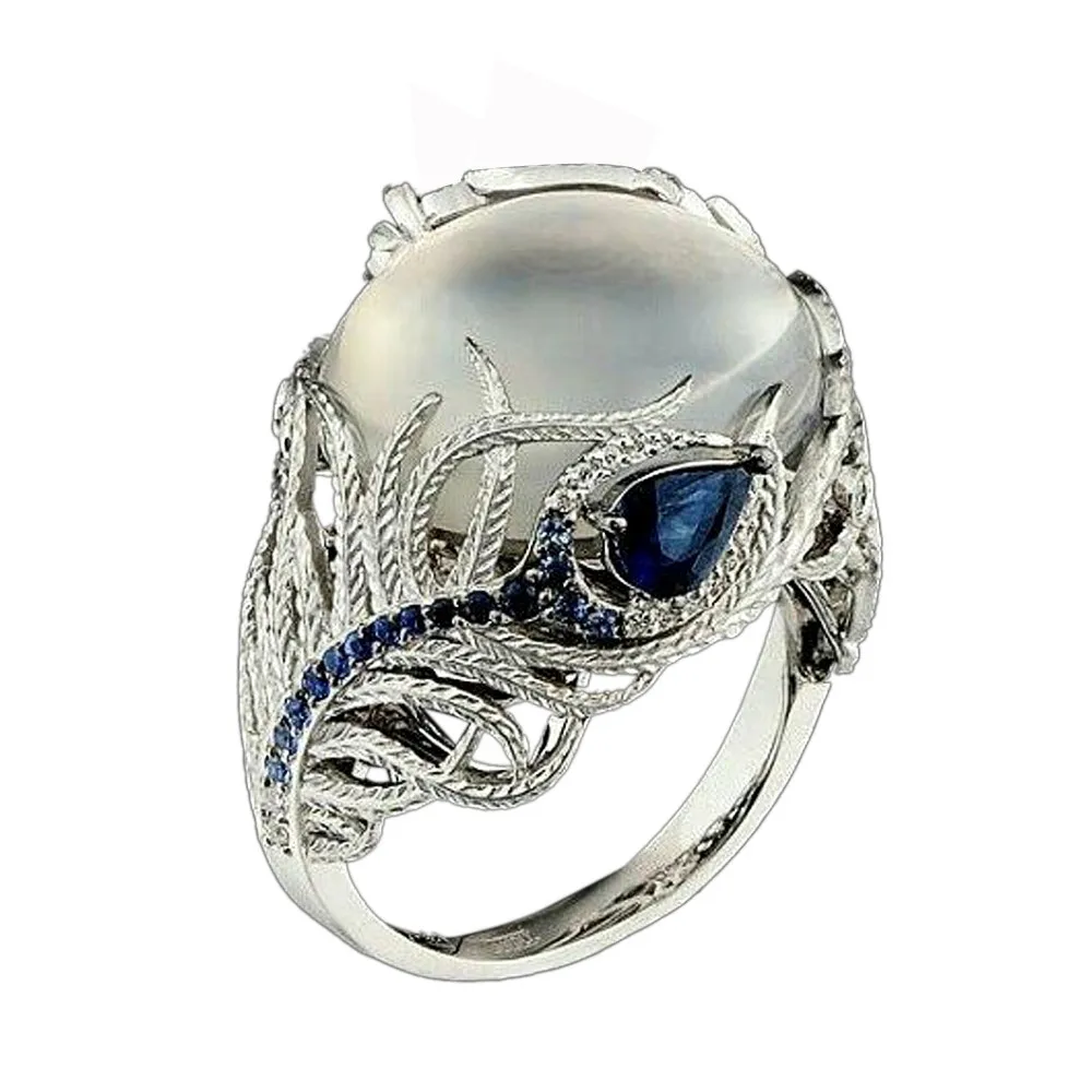 Elegant Temperament Unique Floral Ring Moonstone Treasure DiamondWedding Band Rings Couples Rings Bijouterie #25
Elegant Temperament Unique Floral Ring Moonstone Treasure DiamondWedding Band Rings Couples Rings Bijouterie #25