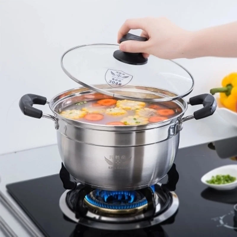 stainless steel soup pot thickening compound bottom pot with domestic cooking pot noodle pot gas electromagnetic oven general
stainless steel soup pot thickening compound bottom pot with domestic cooking pot noodle pot gas electromagnetic oven general