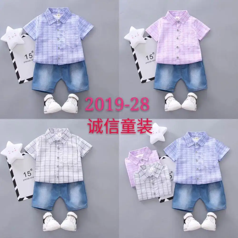 Boy suit 2019 summer style children perfect shirt shirt with short jeans children V-neck clothing shorts suit 2 pieces
Boy suit 2019 summer style children perfect shirt shirt with short jeans children V-neck clothing shorts suit 2 pieces
