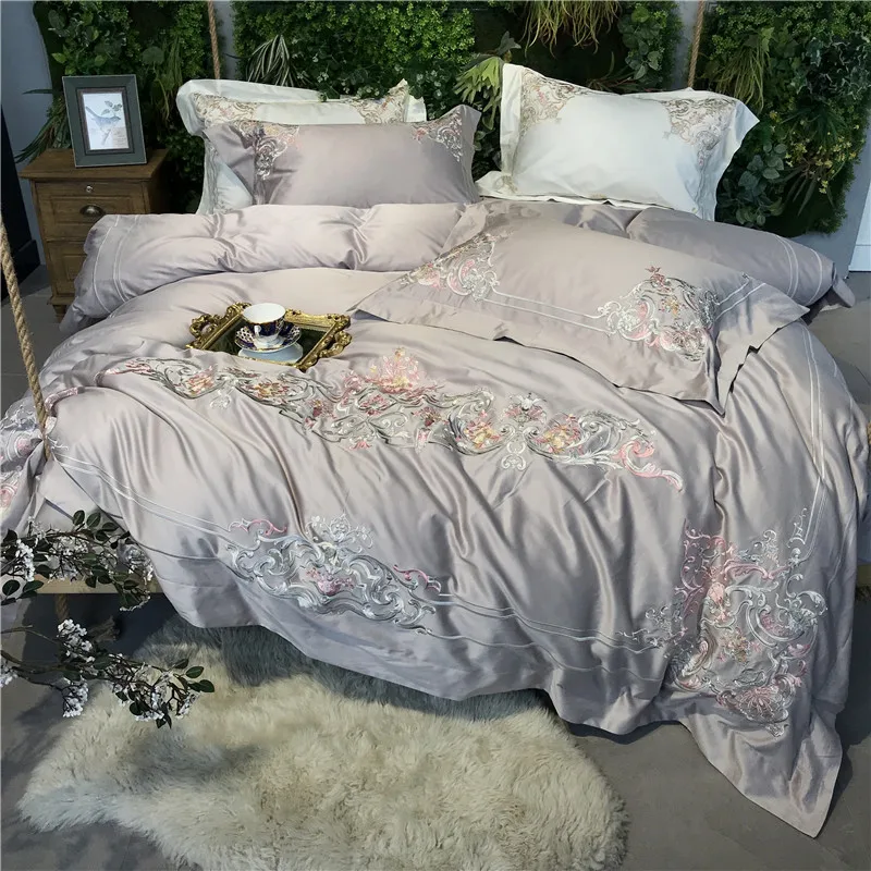 Gray Egyptian Cotton Luxury Bedding Set Queen King size Flat sheet Bed sheet set Bed set Duvet Cover Pillowcase parure de lit
Gray Egyptian Cotton Luxury Bedding Set Queen King size Flat sheet Bed sheet set Bed set Duvet Cover Pillowcase parure de lit