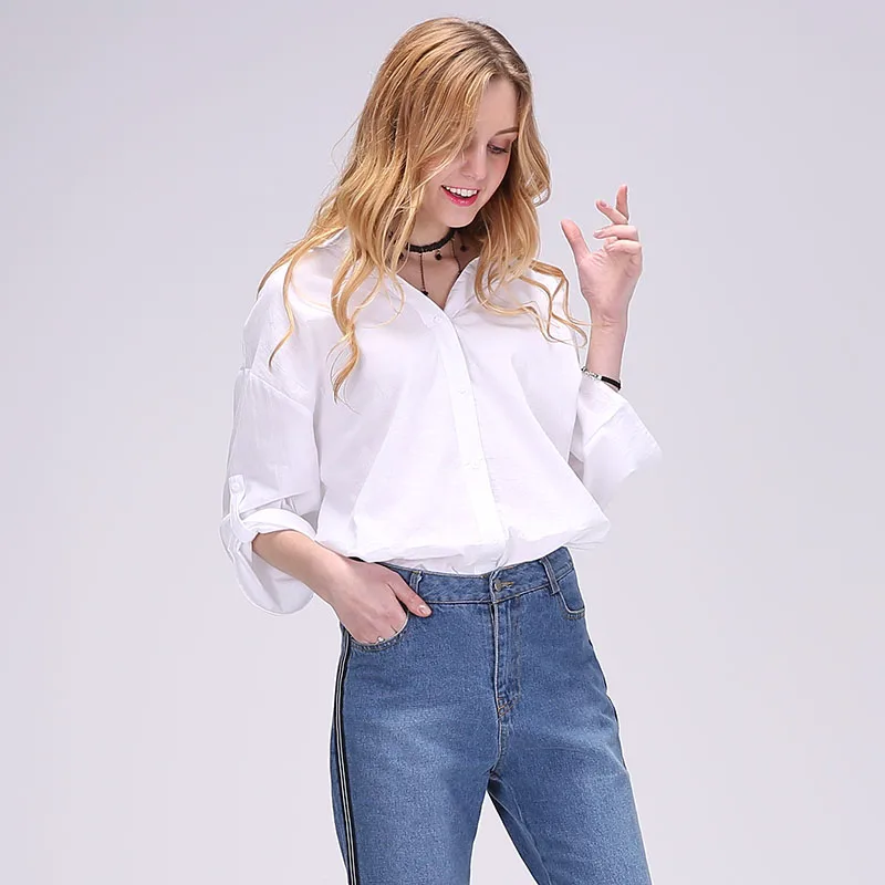 Dioufond Solid V-Neck Long Sleeve Ladies Tops Back Hollow Out Cotton White Shirt 2018 Women Fashion Irregular Length Loose Tops
Dioufond Solid V-Neck Long Sleeve Ladies Tops Back Hollow Out Cotton White Shirt 2018 Women Fashion Irregular Length Loose Tops