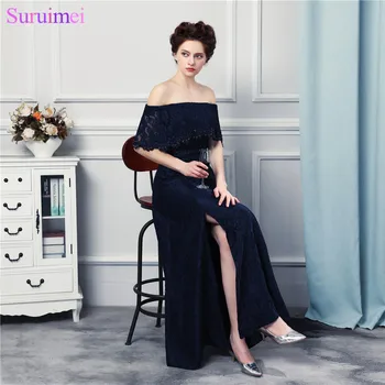 Watch! New Design Off Shoulder Strapless Lace Evening Dresses Long Floor Length Navy Blue Evening Gown
Watch! New Design Off Shoulder Strapless Lace Evening Dresses Long Floor Length Navy Blue Evening Gown
