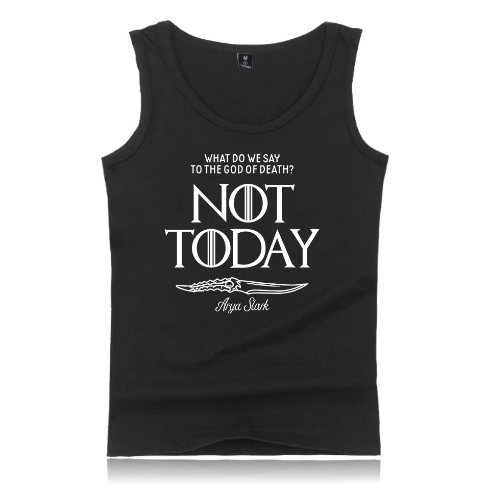 2019 New Hot Arya Stark Not today Tank Tops Game of Thrones men Summer sleeveless vest trend casual clothing vest
2019 New Hot Arya Stark Not today Tank Tops Game of Thrones men Summer sleeveless vest trend casual clothing vest