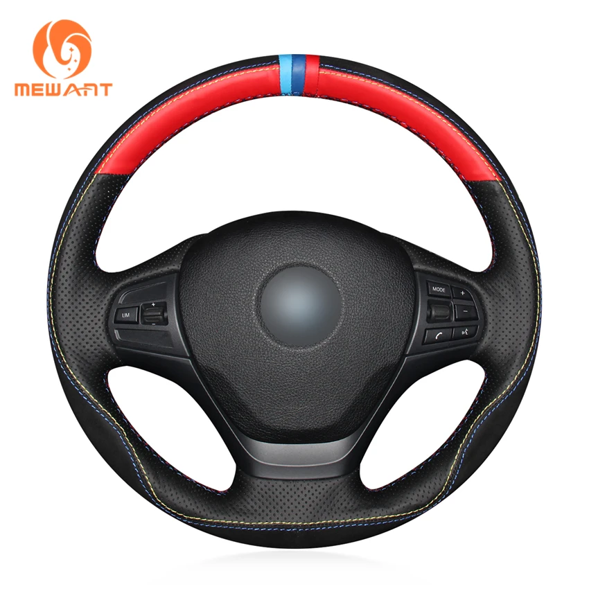 MEWANT Black Red Genuine Leather Black Suede Blue Dark Blue Red Marker Car Steering Wheel Cover for BMW F30 316i 320i 328i
MEWANT Black Red Genuine Leather Black Suede Blue Dark Blue Red Marker Car Steering Wheel Cover for BMW F30 316i 320i 328i