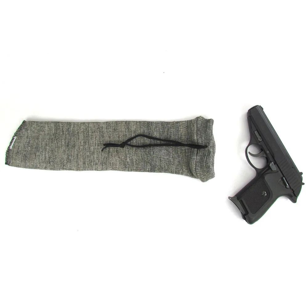 Tourbon-Tactical-Silicone-Treated-Knit-Pistol-Gun-Firearm-Socks-Fishing-Reel-Cover-Gun-Protector-Grey-for