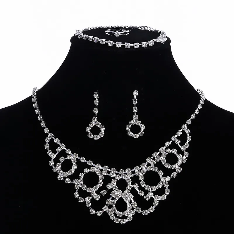 Large Crystal Choker Necklace Bridal Party Jewelry Sets Fashion Charms Women Statement Crystal Drop Earrings Ring Jewelry Sets
Large Crystal Choker Necklace Bridal Party Jewelry Sets Fashion Charms Women Statement Crystal Drop Earrings Ring Jewelry Sets