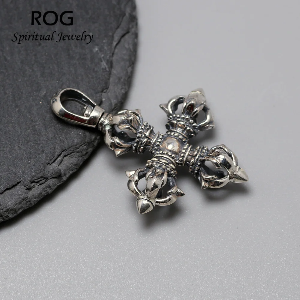 925 Sterling Silver Mantra Pendant Cross Vajra Pendant For Men And Women Tibetan Buddhist Jewelry
925 Sterling Silver Mantra Pendant Cross Vajra Pendant For Men And Women Tibetan Buddhist Jewelry